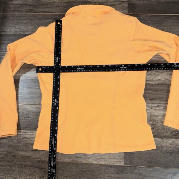 The North Face Fleece Womens Orange Small Soft Mock Collar Zip - Picture 6 of 6